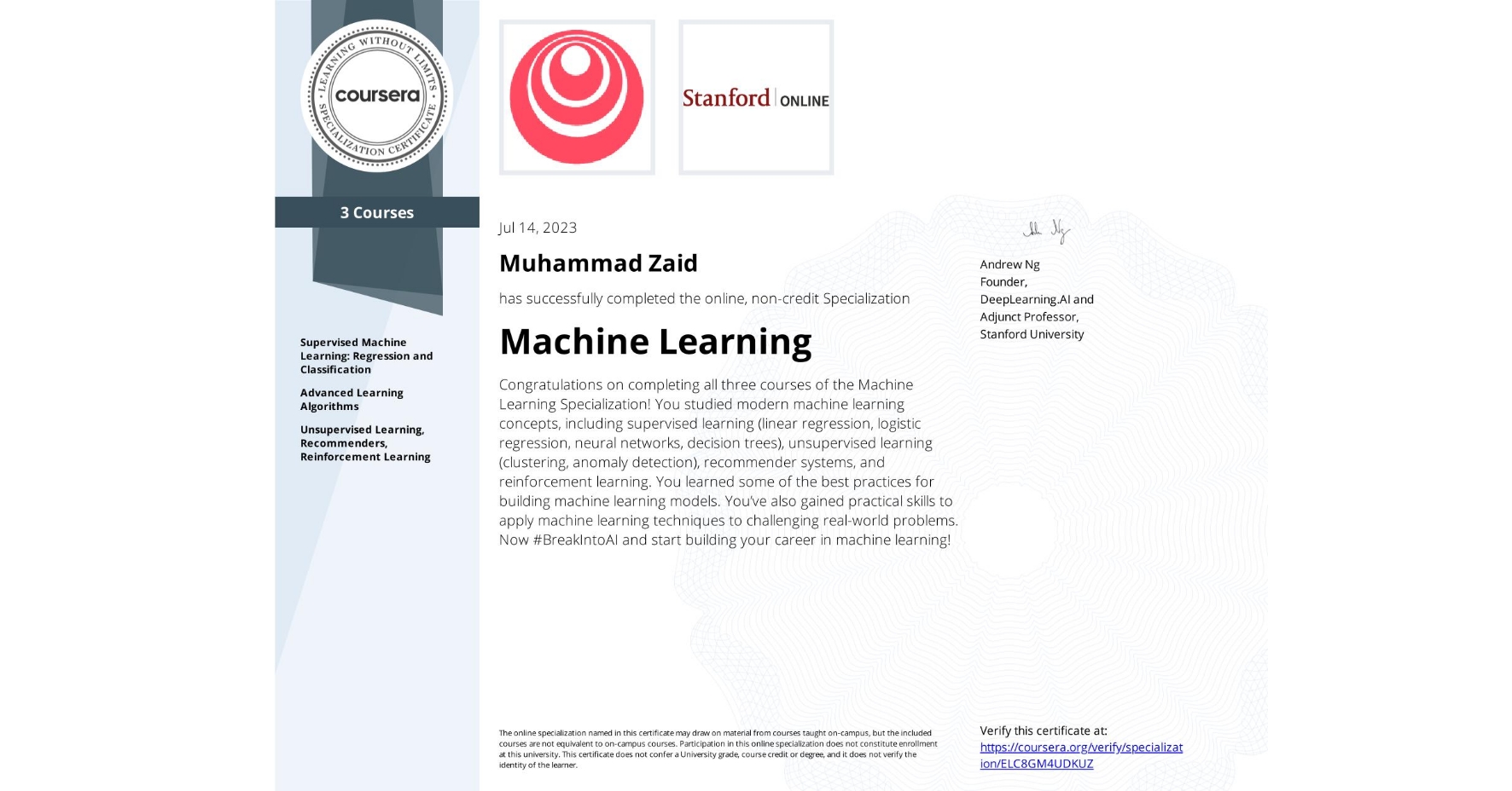 Machine Learning Specialization